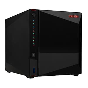 Asustor nimbustor 4 nas chassis desktop celeron j4105 1.5ghz ram 4gb-4 bay hdd/ssd 2.5/3.5 black