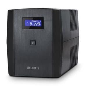 Atlantis onepower 1200, ups line interactive 1200va-700w, avr, onda pseudosinusoidale, 3 prese iec+2 prese schuko, 2 batterie 12v 7ah