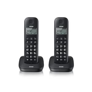 Brondi gala twin coppia di cordless ampio display 20 memorie id chiamante nero