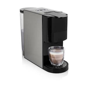 Princess 249450 macchina da caffe` multi capsule compatibile con caffe` macinato capsule dolce gusto e nespresso capacita` 0,8 litri pressione 19 bar acciaio inox