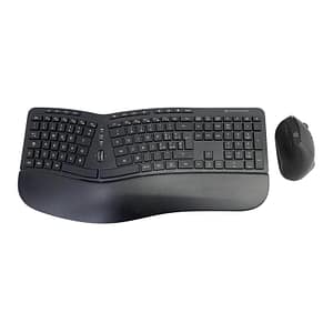 Conceptronic kit tastiera 125 tasti + mouse wireless ergonomico 6 pulsanti black