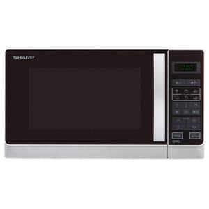 Sharp r-742inw forno a microonde con grill capacita` 25 litri potenza 900w 5 programmi 5 livelli di potenza display digitale silver