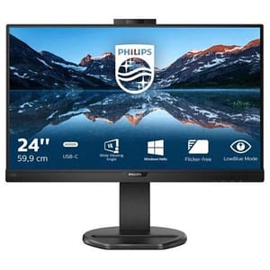 Philips 243b9h/00 23.8 led ips full hd 1920×1080 full hd 75 hz 4 ms webcam 7hdmi vga displayport usb-c altoparlanti incorporati hub usb colore nero