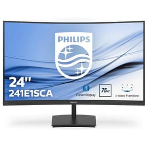 Philips e line 241e1sca/00 23.6 ful hd monitor pc curvo