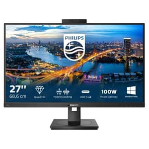 Philips b line 27 led ips quad hd 16:9 75hz 4ms webcam 2mp microfono incorporatocontrasto 1.000:1 hub usb hdmi displayport usb-c 100w altoparlanti incorporati nero