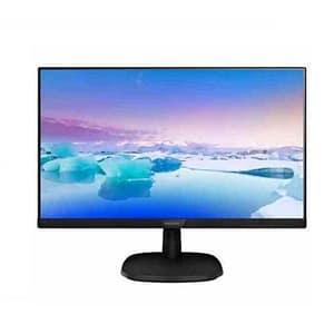 Philips 273v7qdab monitor 27“ led ips full hd, 4 ms, 3 side frameless, low blue mode, flicker free, hdmi, dvi, vga, attacco vesa, audio integrato, nero