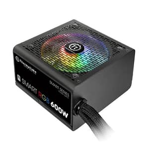 Thermaltake alimentatore 600w smart rgb 80+ standard 1-fan 120mm pfc-a colore nero