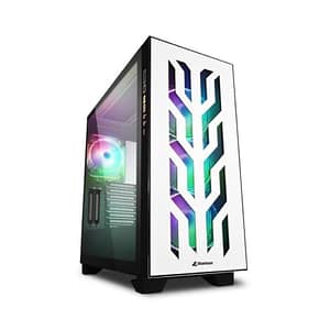 Sharkoon ca300t case midi atx eatx micro atx mini-itx pannello laterale in vetro temperato 2xusb3.0 4xventole rgb-120mm white