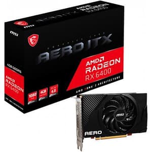 Msi radeon rx 6400 aero itx scheda grafica 4gb gddr6 hdmi displayport pci express 4.0 16x