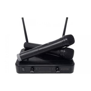 Empire serie w-601 radiomicrofoni con ricevitore wireless uhf 30mt nero