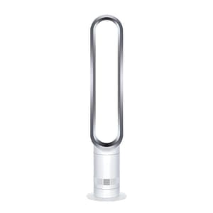 Dyson am07 ventilatore a piantana senza pale tecnologia air multiplier con telecomando bianco argento