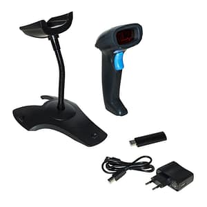 Link lettore codici a barre laser wireless con ricevitore usb e supporto