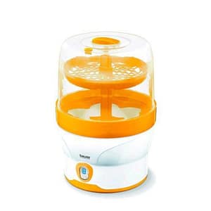 Beurer by76 sterilizzatore digitale a vapore colore arancione bianco