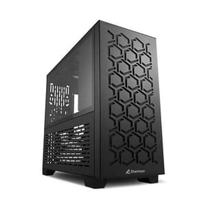 Sharkoon ms-y1000 micro tower mini-atx micro-atx pannello laterale in vetro temperato 2xusb 3.0 1×80 ventola pwm 3×120 ventole pwm black