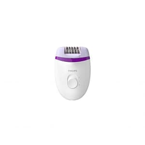 Philips satinelle essential epilatore compatto con filo bianco-viola