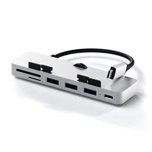 Satechi hub pro type c clamp imac/imacpro multiport 3usb-usbc-sd silver