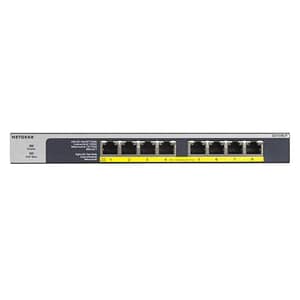 Netgear gs108lp switch 8 x 10-100-1000 poe+ desktop montabile su rack montaggio a parete poe+ 60w alimentazione cc
