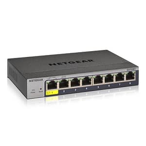 Netgear gs108t-300pes switch 8 porte gigabit ethernet (10/100/1000) grigio