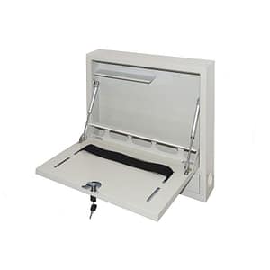 Link armadio a muro per laptop con chiusura a chiave con pistoni grigio