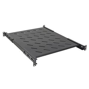 Link ripiano per armadio rack 19“ allungabile 550 mm con 4 agganci nero