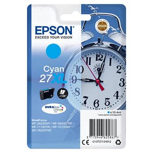 Epson 27xl 17.7 ml misura xl cyan originale cartuccia dinchiostro per workforce wf-3620dwf stickers, wf-3640dtwf, wf-7110dtw, wf-7610dwf, wf-7620, wf-7620dtwf