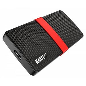 Emtec x200 ssd 256gb esterno usb 3.1 nero rosso