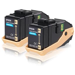 Epson c13s050608 confezione 2 toner ciano per stampanti epson aculaser 7.500 pag