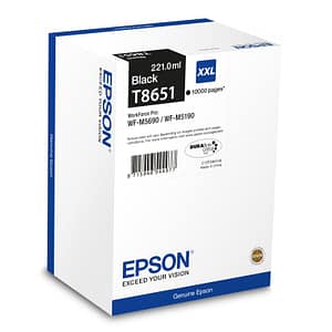 Epson t8651 durabrite ultra cartuccia nero in blister per workforce pro wf-m5190dw/m5690dwf 221 ml