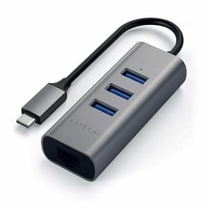 Satechi hub dock type c to usb 3.0-eth.spac e gray 3p usb 3,0- 1 ethernet