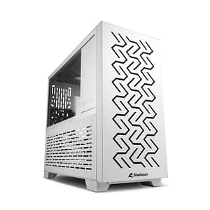 Sharkoon ms-z1000 micro tower mini-atx micro-atx pannello laterale in vetro temperato 2xusb 3.0 1×80 ventola pwm, 3×120 ventole white