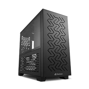 Sharkoon ms-z1000 micro tower mini-atx micro-atx pannello laterale in vetro temperato 2xusb 3.0 1×80 ventola pwm, 3×120 ventole black