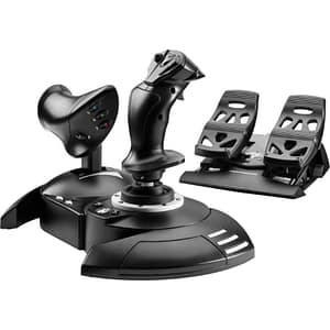 Thrustmaster t.flight full kit x: completo kit per simulazioni di volo joystick e manetta rimuovibile timone a pedali con scorrimento su binari compatibile con xbox series x|s xbox one e pc
