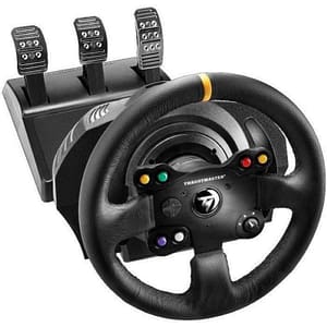 Thrustmaster tx racing wheel leather edition volante in pelle cucita a mano composto da 