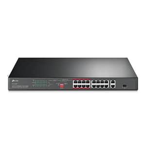 Tp-link tl-sl1218p switch 16 porte fast ethernet 10/100 + 2 porte gigabit poe+ 150 w
