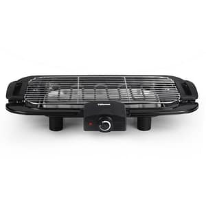 Tristar bq-2820 barbecue elettrico 2200w con piedistallo 45x22cm termostato regolabile nero