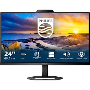Philips 24e1n5300he 23.8 led ips full hd lowblue e flicker-free hdmi displayport usb-c webcam microfono usb altoparlanti black