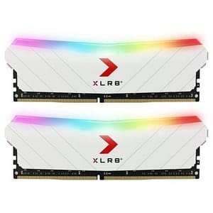 Pny ram 32gb (2x16gb) xlr8 gaming epic-x rgb ddr4 3200mhz kit di memorie ram dimm colore bianco