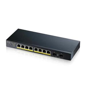 Zyxel gs1900-10hp-eu0102f switch gestito l2 8 x 10/100/1000 (poe+) + 2 x gigabit sfp poe+ (77 w) nero