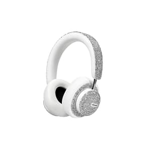 Urbanista miami crystal edition cuffie con microfono integrato wireless bluetooth 50 ore di riproduzione cancellazione rumori attiva bianco con cristalli swarovski