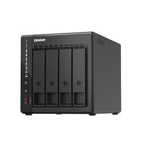 Qnap ts-453e nas tower collegamento ethernet lan nero j6412