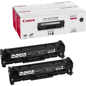 Canon 718 pack toner nero per i-sensys lbp7210, lbp7660, lbp7680, mf728, mf729, mf8340, mf8360, mf8540, mf8550, mf8580 conf 2 toner