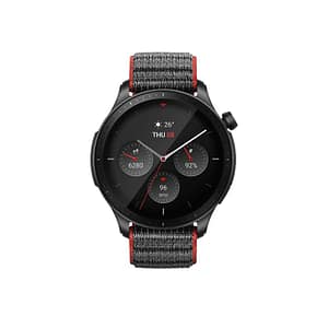 Amazfit gtr 4 smartwatch orologio intelligente amoled da 1.43 dual band gps 150 modalita sportive riproduzione di musica telefonate bluetooth cardiofrequenzimetro alexa integrato spo2 nylon race grey