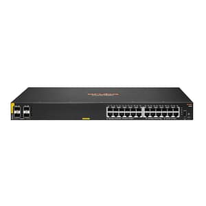 Hpe aruba 6000 24g class4 poe 4sfp 370w switch gestito l3 – 24 x 10/100/1000 (poe+) + 4 x gigabit sfp poe (370 w) montabile su rack