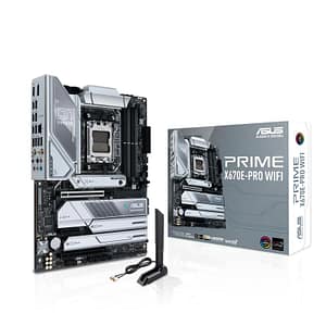 Asus prime x670e-pro wifi asus prime x670e-pro wifi scheda madre atx amd x670 amd am5 ddr5 pci 5.0 realtek 2.5gb ethernet wifi 6e realtek 7.1 surround 4xm.2 4xsata 6gb/s aura sync rgb nero