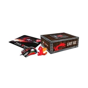 Msi loot box kit mouse gaming m92 + tappetino mouse + portachiavi
