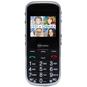 Mediacom facile premium dual sim easy phone 2.4 tasti grandi radio fm tasto sos volume amplificato italia black