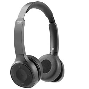 Cisco 730 cuffie con microfono on-ear a padiglione bluetooth con base di ricarica nero