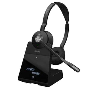 Jabra engage 75 stereo cuffie con microfono on-ear wireless dect/bluetooth nfc con base di ricarica certificate per skype for business nero