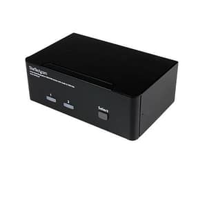 Startech switch kvm usb doppio displayport 2 porte con audio e hub usb 2.0