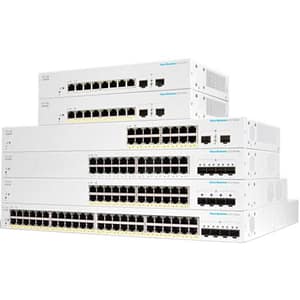 Cisco business 220 series cbs220-8fp-e-2g switch gestito l2 – 8 x 10/100/1000 (poe+) + 2 x gigabit sfp (uplink) poe+ (130 w) montabile su rack